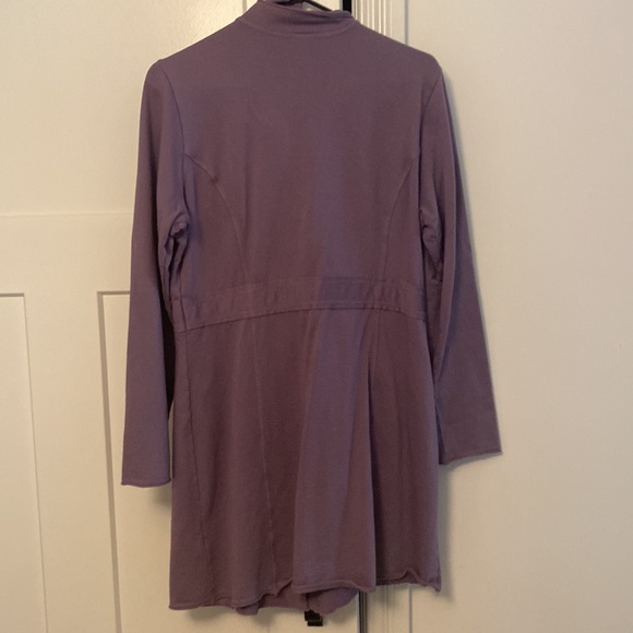 Color Me Cotton Belted, button-up sweatshirt jacket - Picture 2 of 8